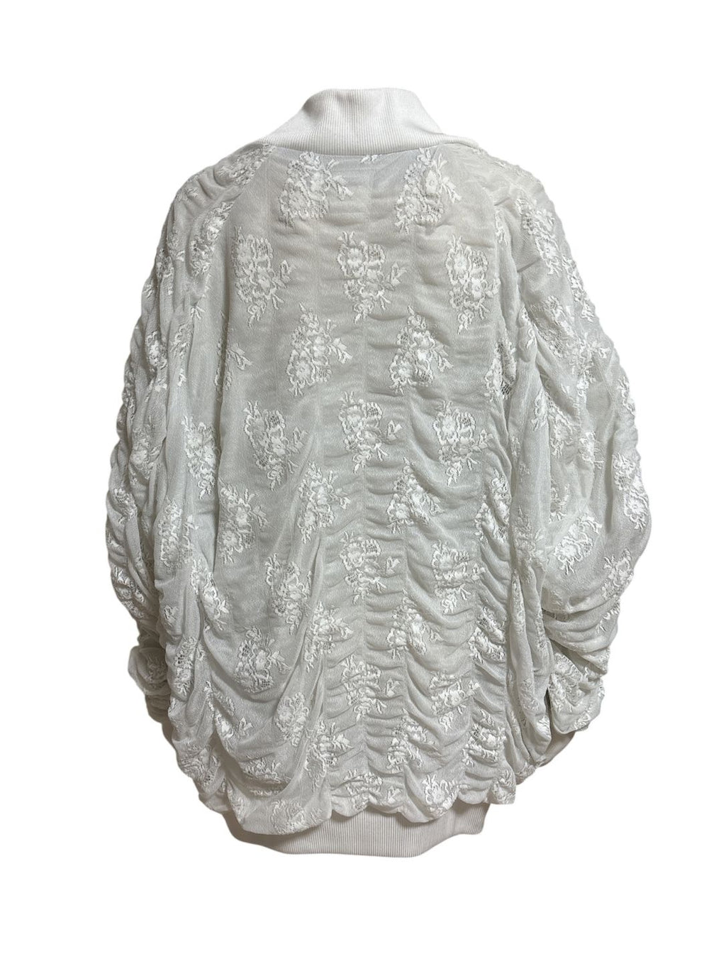 Shirred Lace Oversized Blouson