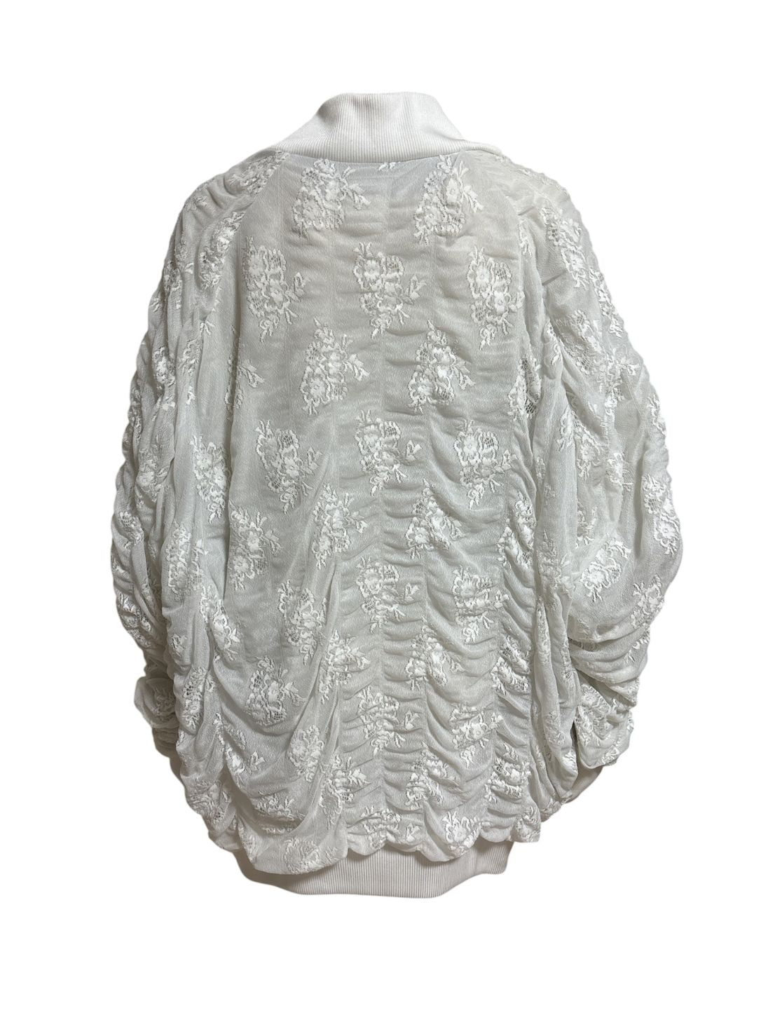 Shirred Lace Oversized Blouson