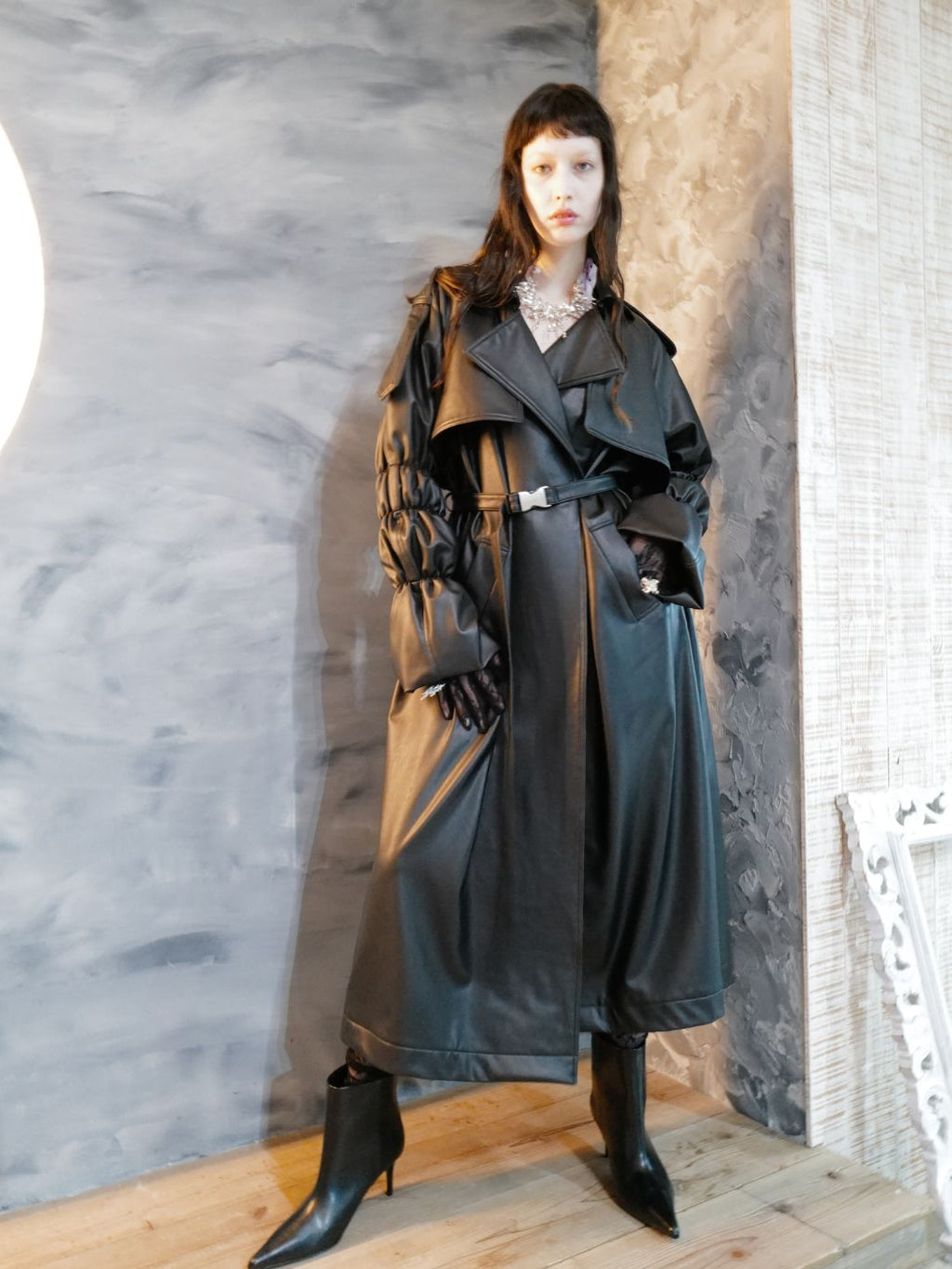 Eco-Leather Trench-Coat