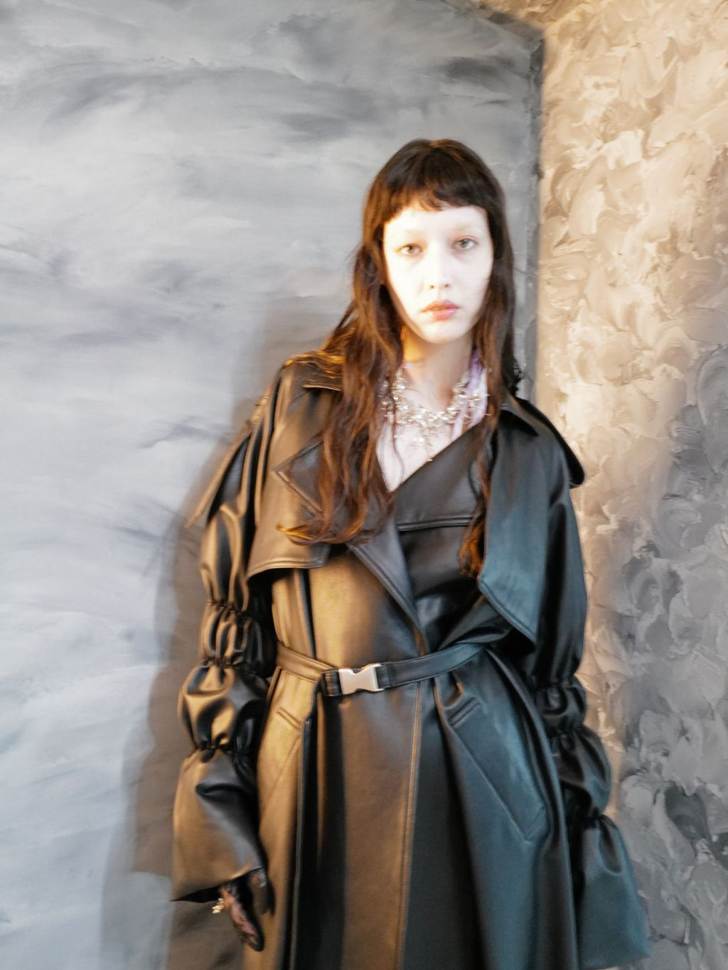 Eco-Leather Trench-Coat