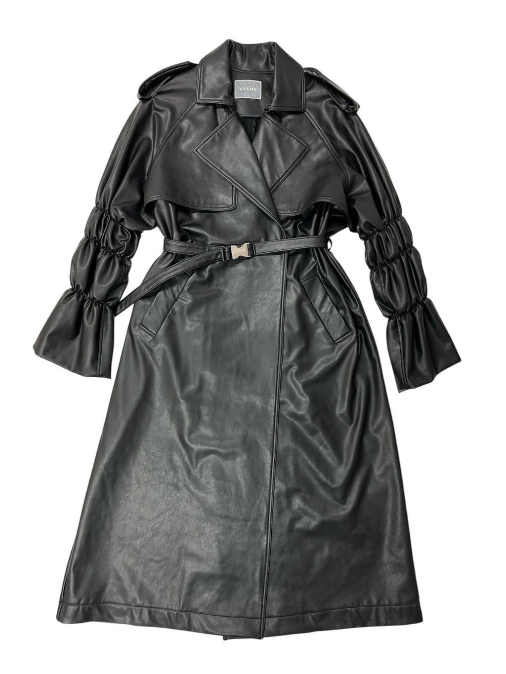 Eco-Leather Trench-Coat