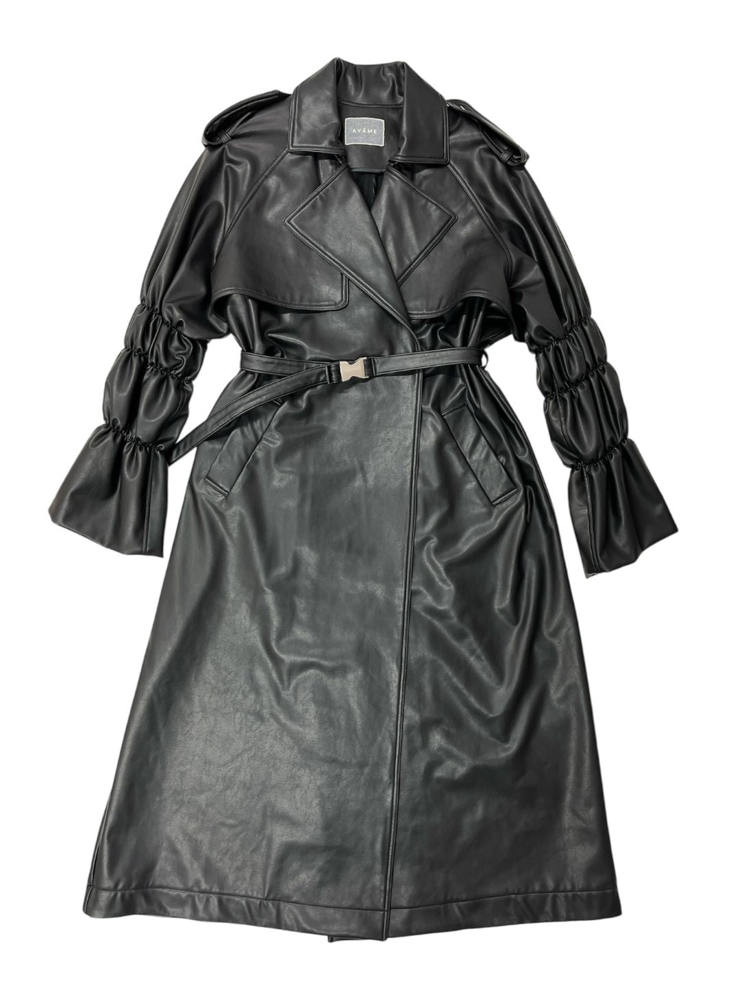 Eco-Leather Trench-Coat