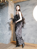 Shirring Lace Jumpsuits