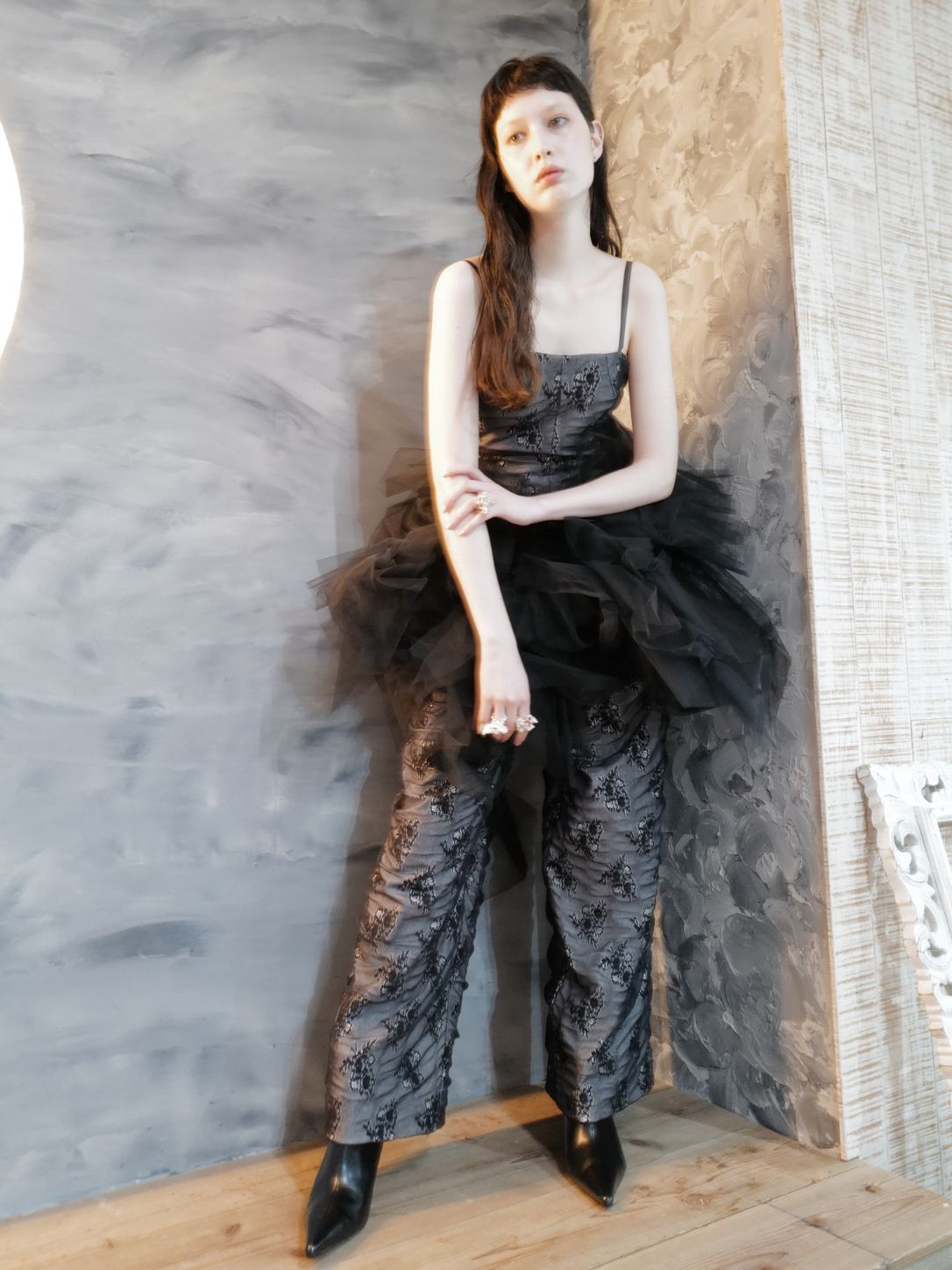 Shirring Lace Jumpsuits
