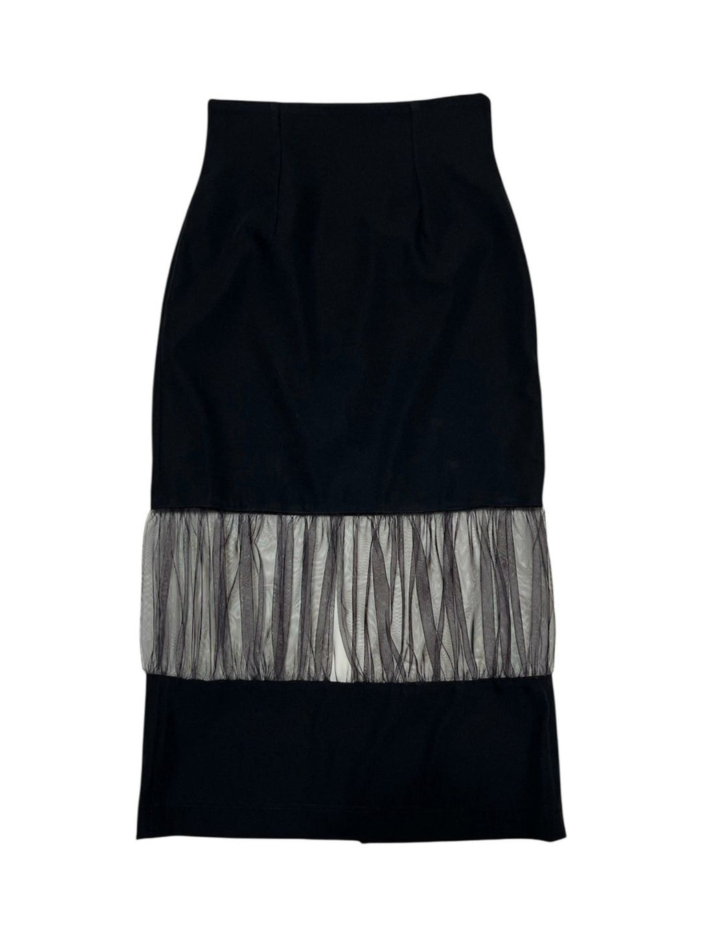 Tulle Jersey Paneled Skirt