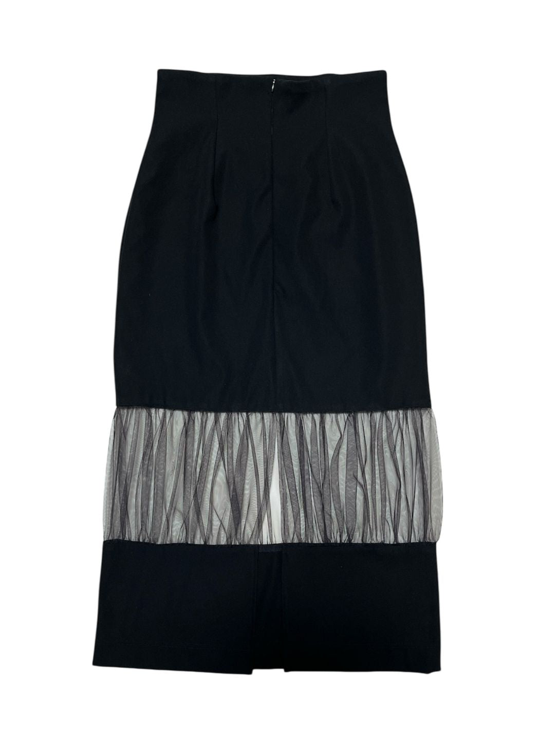 Tulle Jersey Paneled Skirt