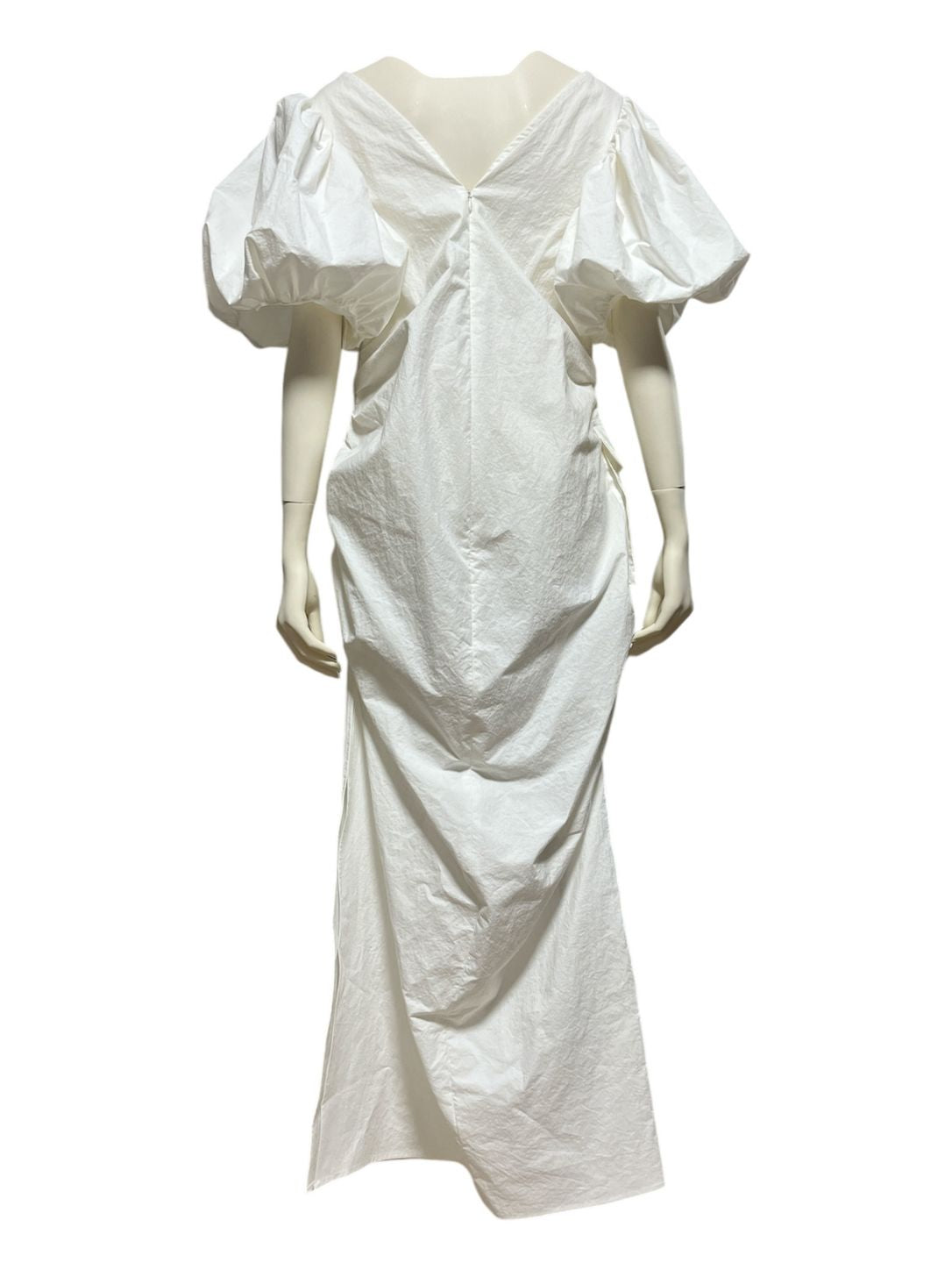 Side Slit Puff-Sleeve Dress
