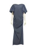 Side Slit Puff-Sleeve Dress
