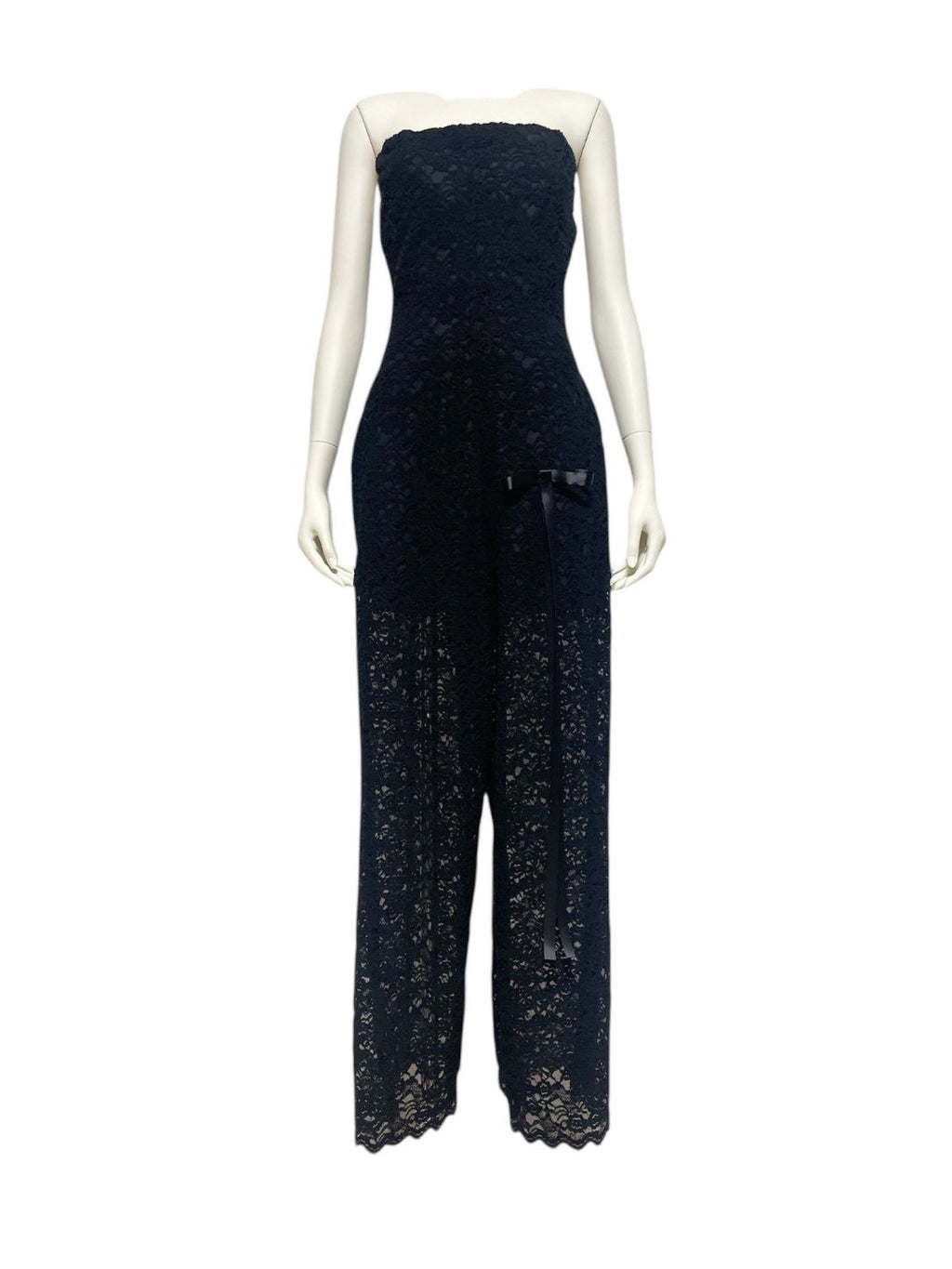 Brushed Lace Baretop Jumpsuit