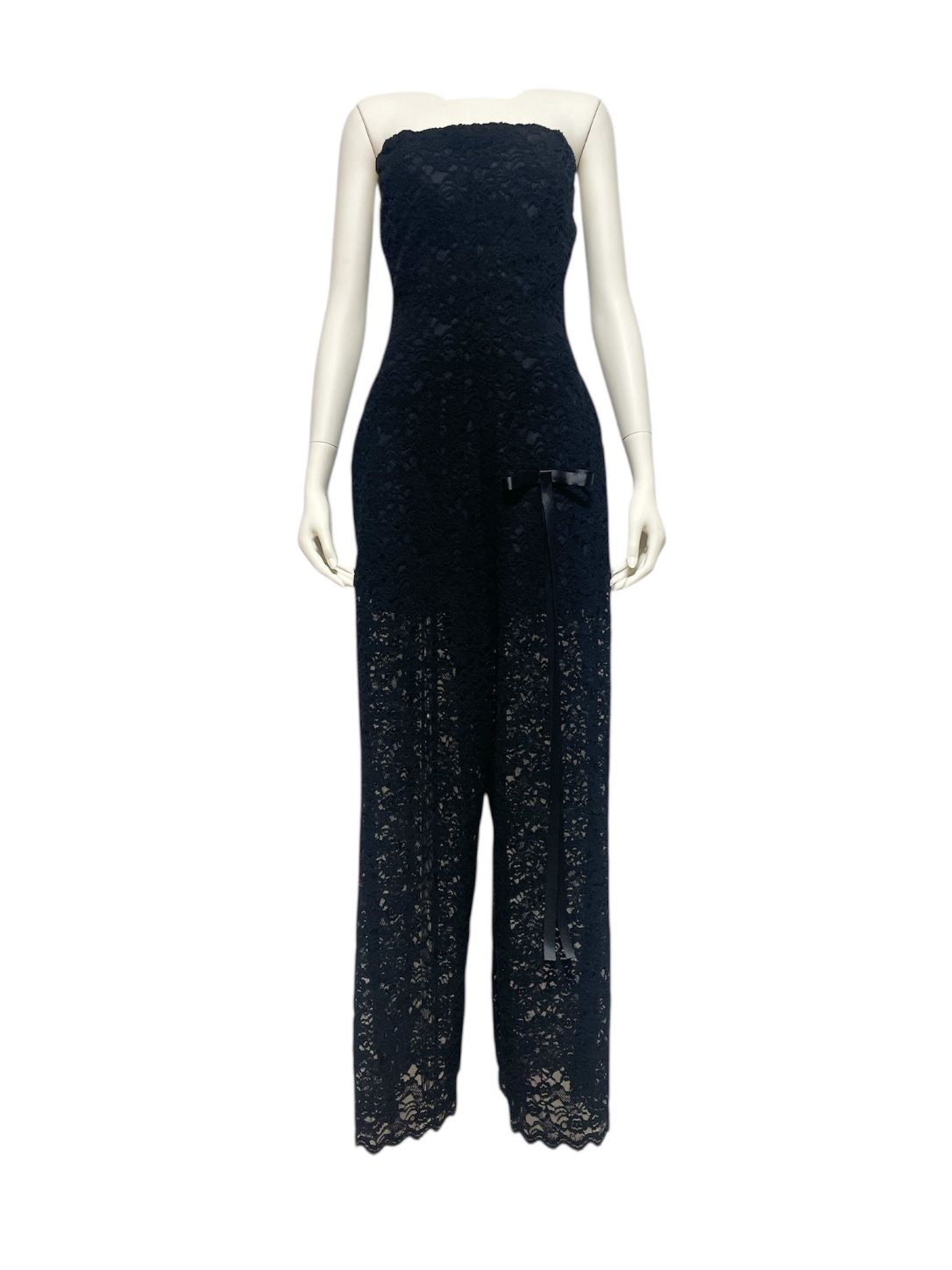 Brushed Lace Baretop Jumpsuit