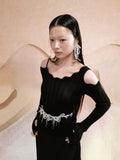 Dropped Shoulder Long-Sleeve Knit