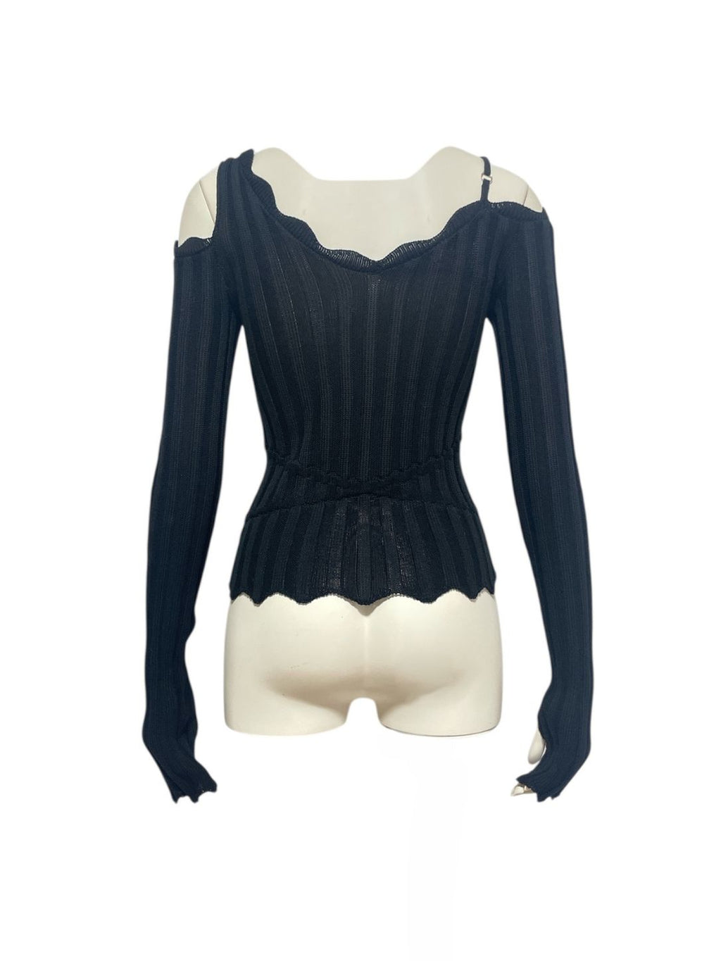 Dropped Shoulder Long-Sleeve Knit