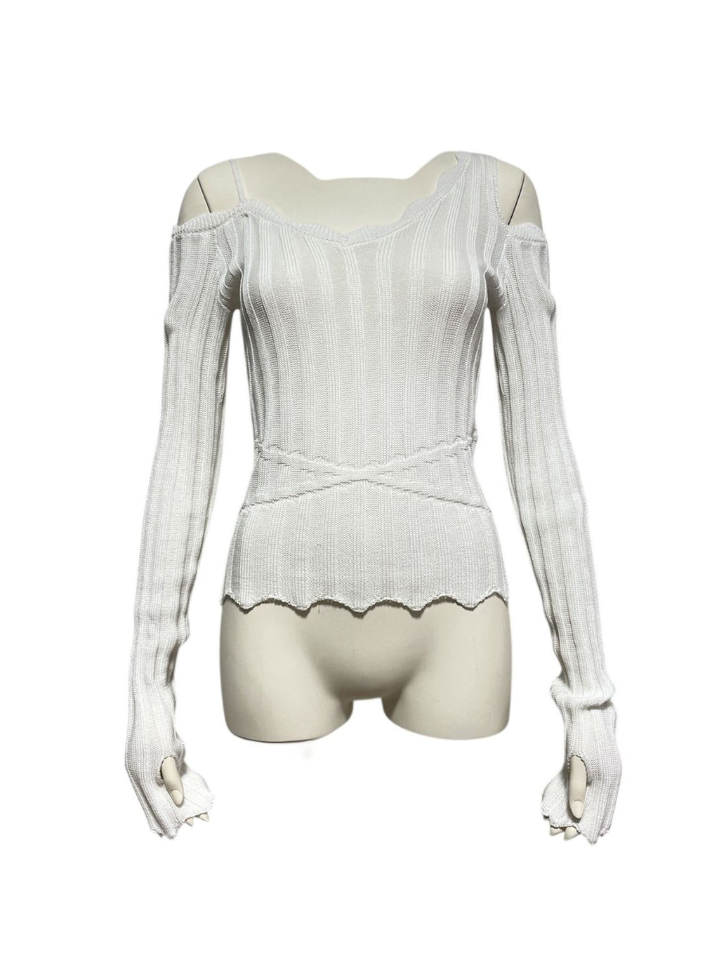 Dropped Shoulder Long-Sleeve Knit