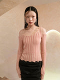 Dropped Shoulder Long-Sleeve Knit