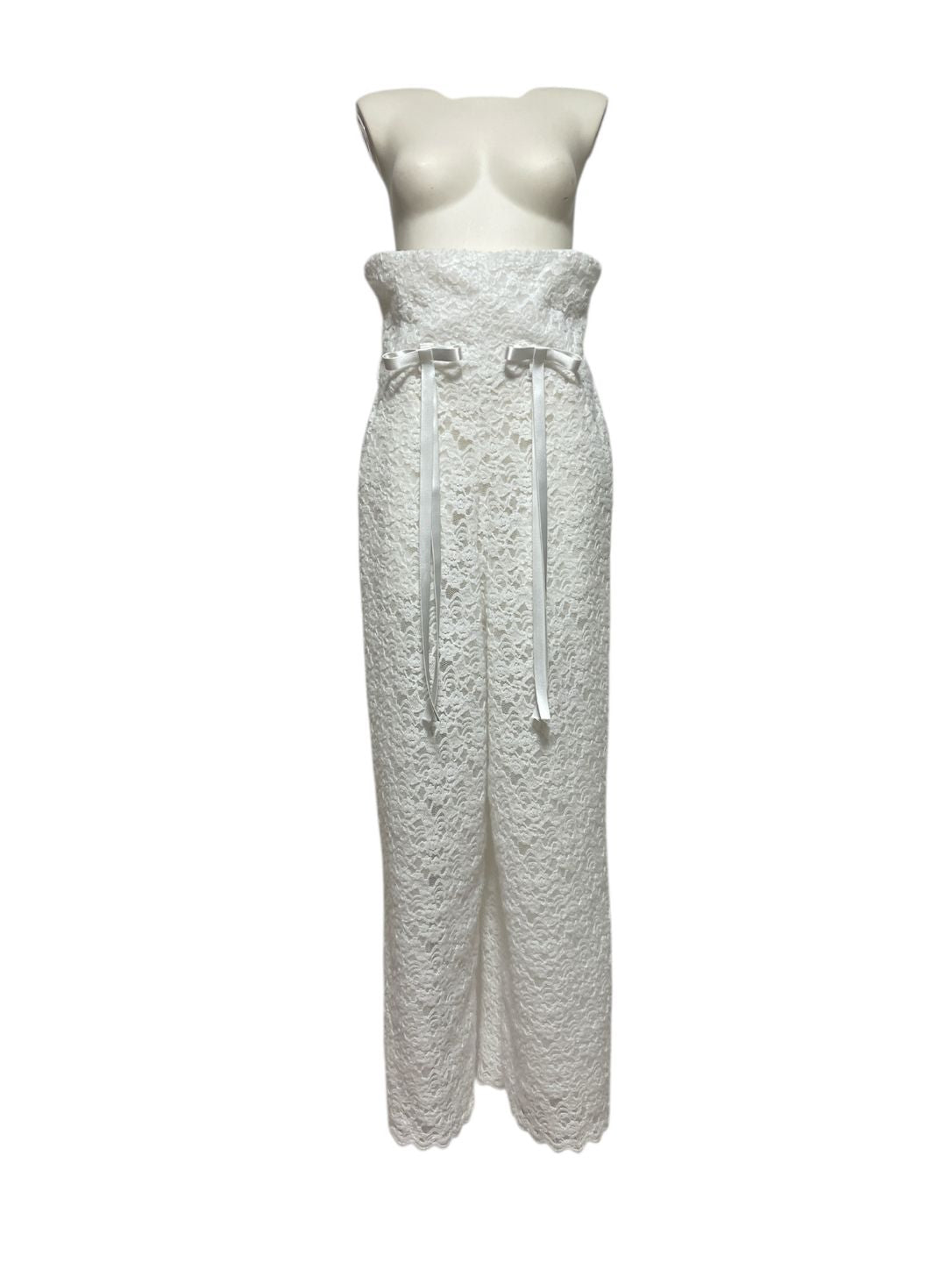 Brushed Lace Bow Pants