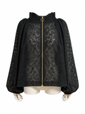 BOW PATTERN LACE A-LINE BLOUSON
