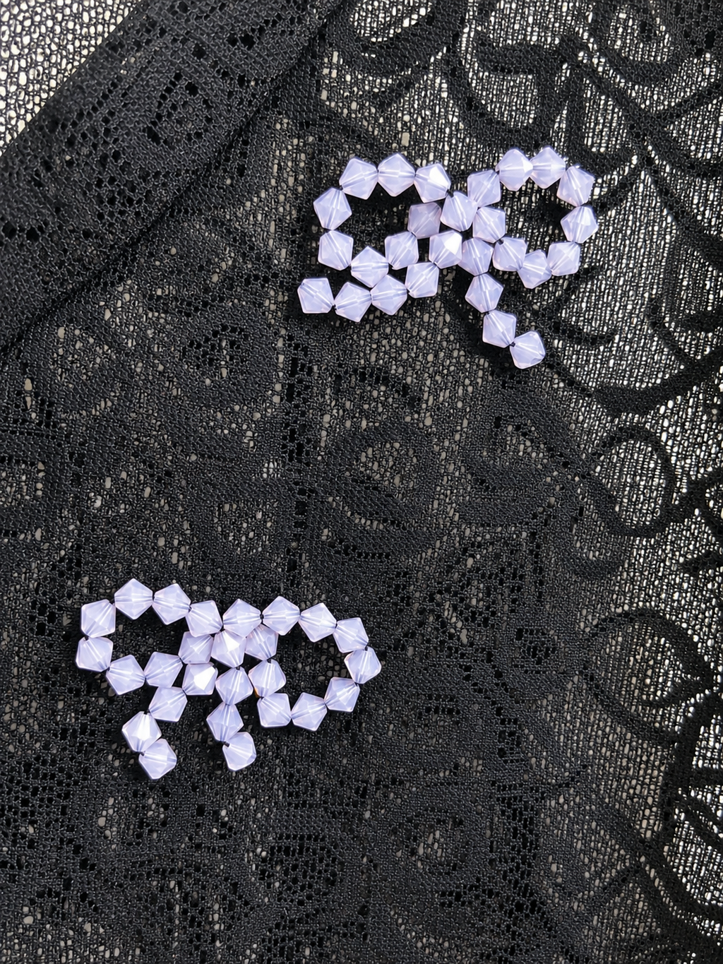 Bow Pattern Lace Over Size  Embroidery  T-shirt