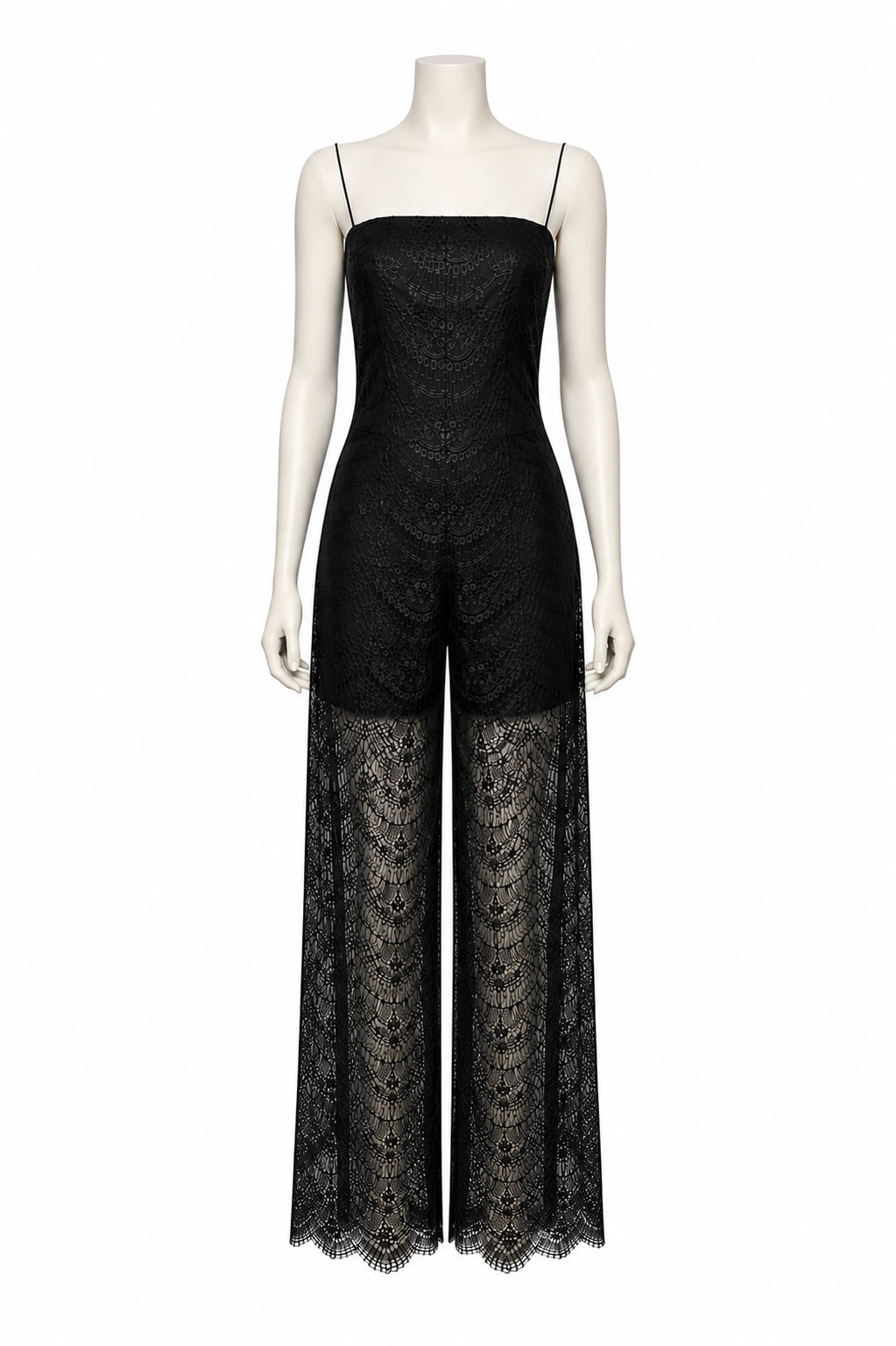 Scalloped Floral Jumpsuit