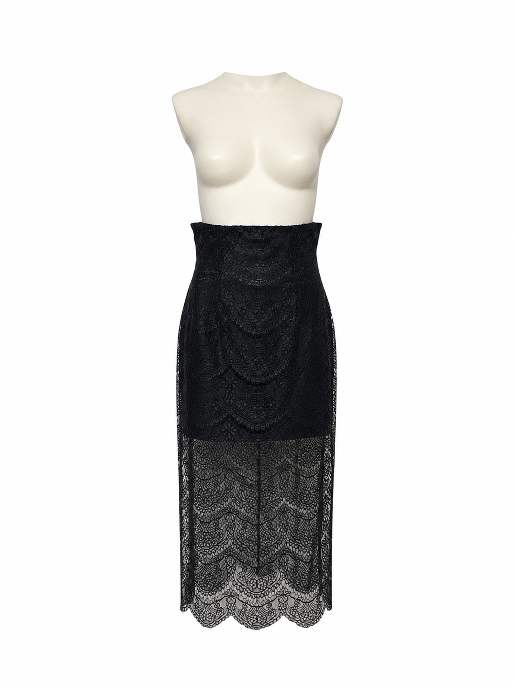Scalloped Floral Lace Skirt