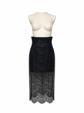 Scalloped Floral Lace Skirt