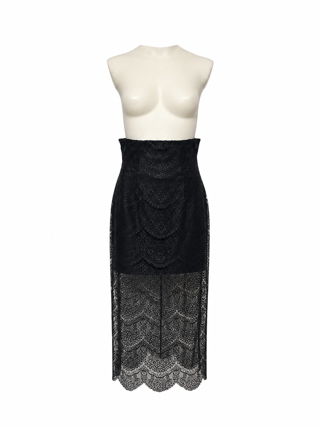 Scalloped Floral Lace Skirt