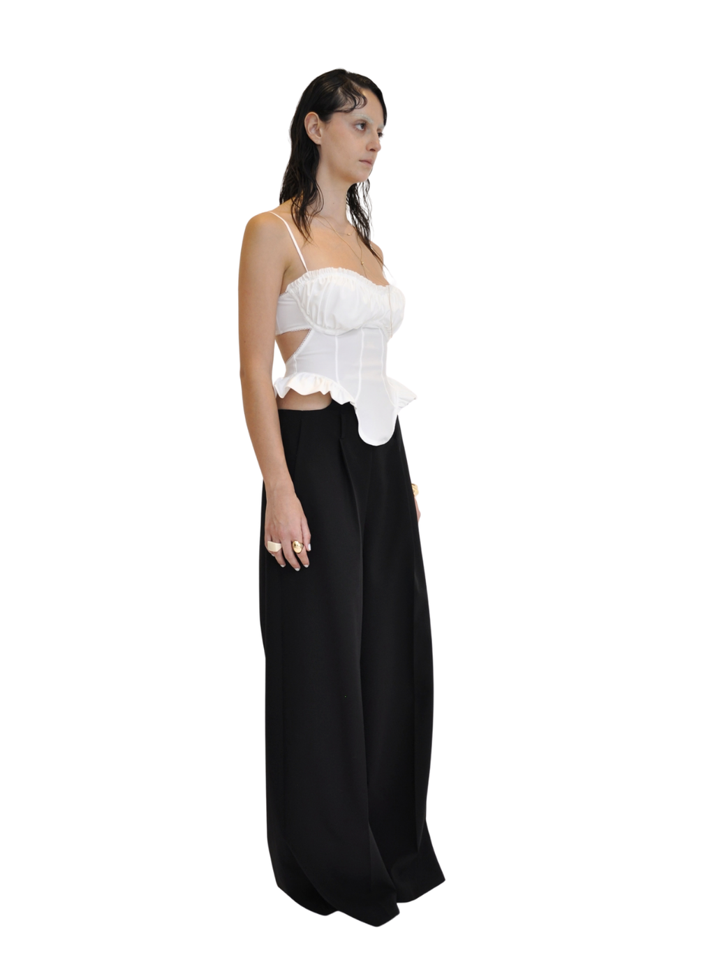 【Pre-Order】Curved Stretch Bustier（WHT）