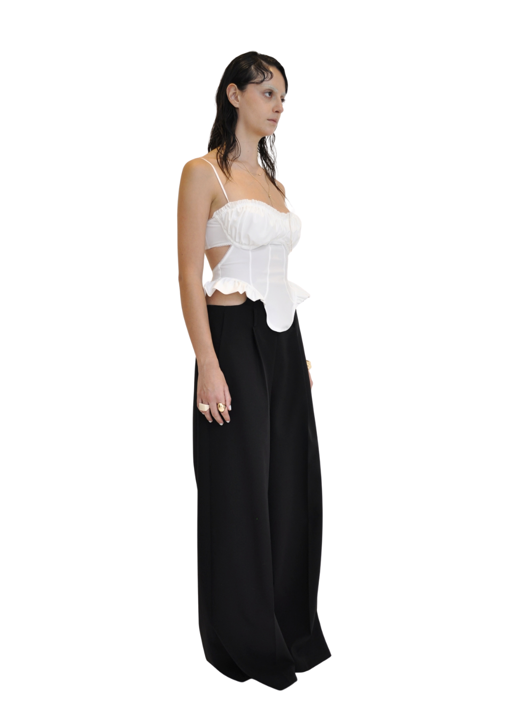 【Pre-Order】Curved Stretch Bustier（WHT）