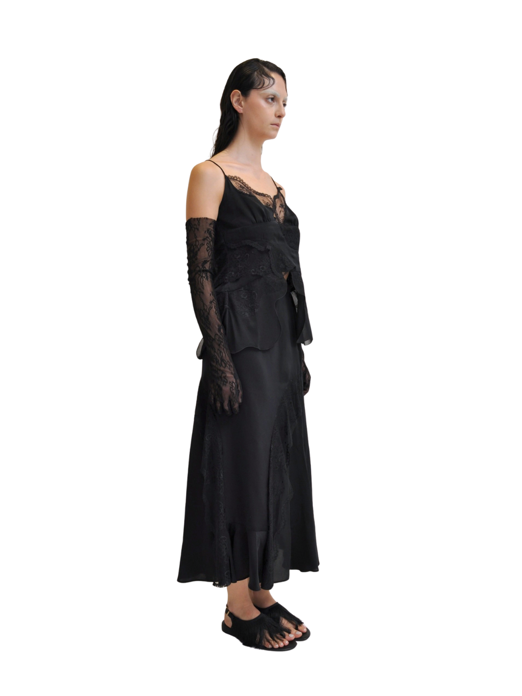 【Pre-Order】Scalloped Hem Camisole（BLK）