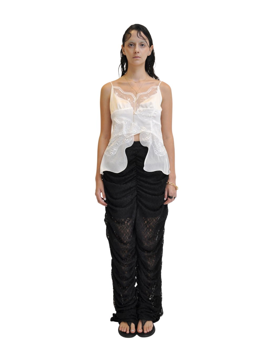 【Pre-Order】Scalloped Hem Camisole（WHT）