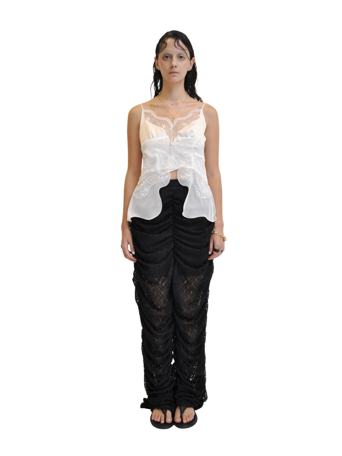 【Pre-Order】Scalloped Hem Camisole（WHT）