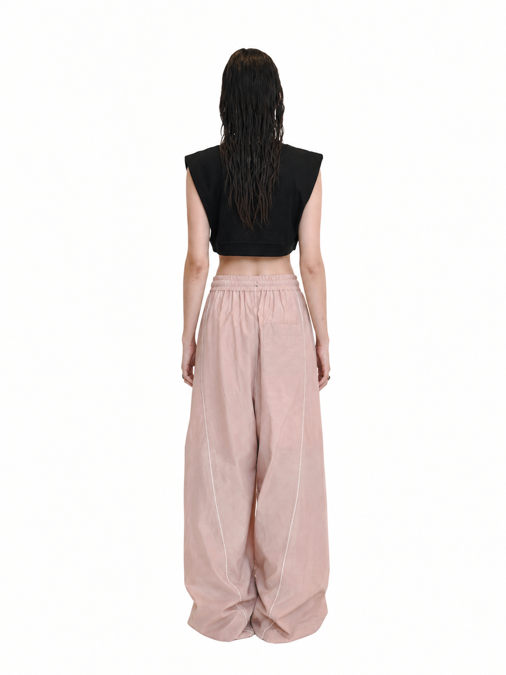 【Pre-Ordar】Curved Sleeveless T-Shirt（BLK）