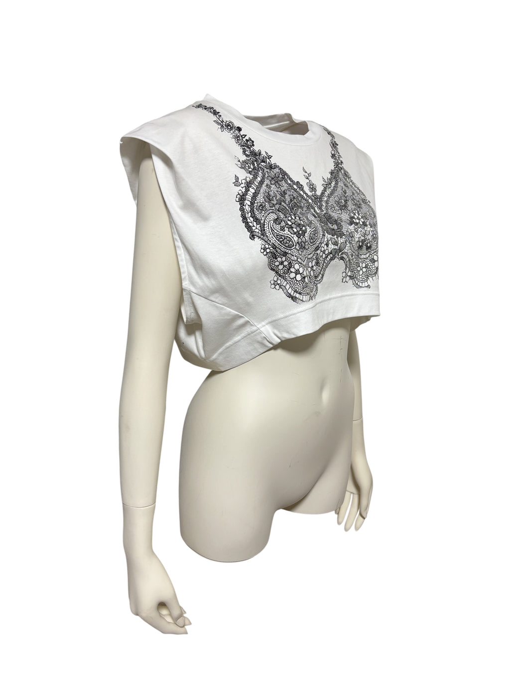 【Pre-Ordar】Curved Sleeveless T-Shirt（WHT）