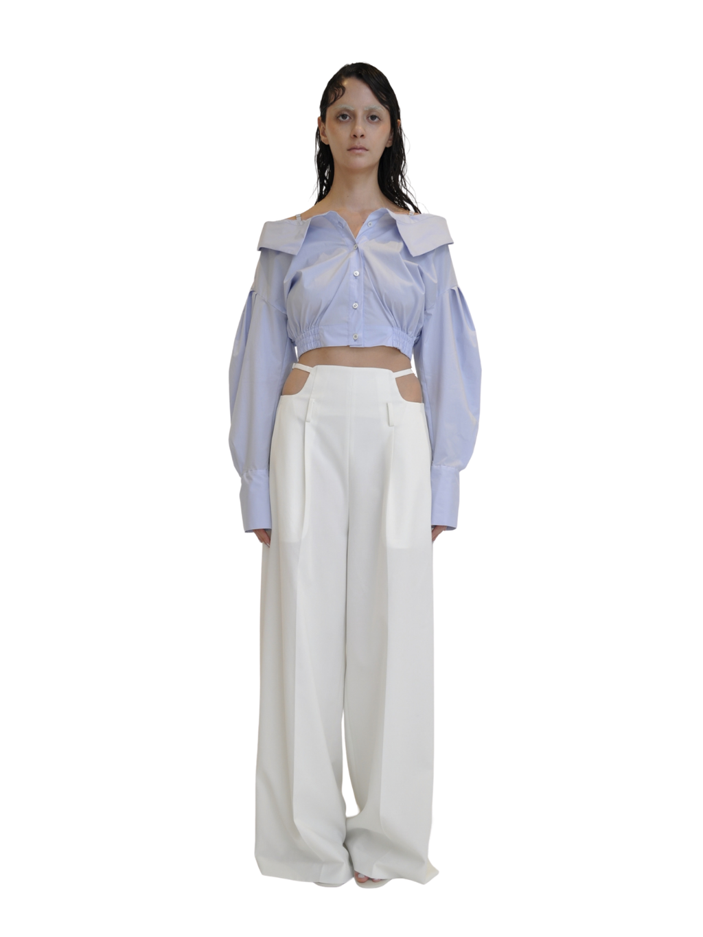 【Pre-Order】High-Waist Wide Pants（WHT）