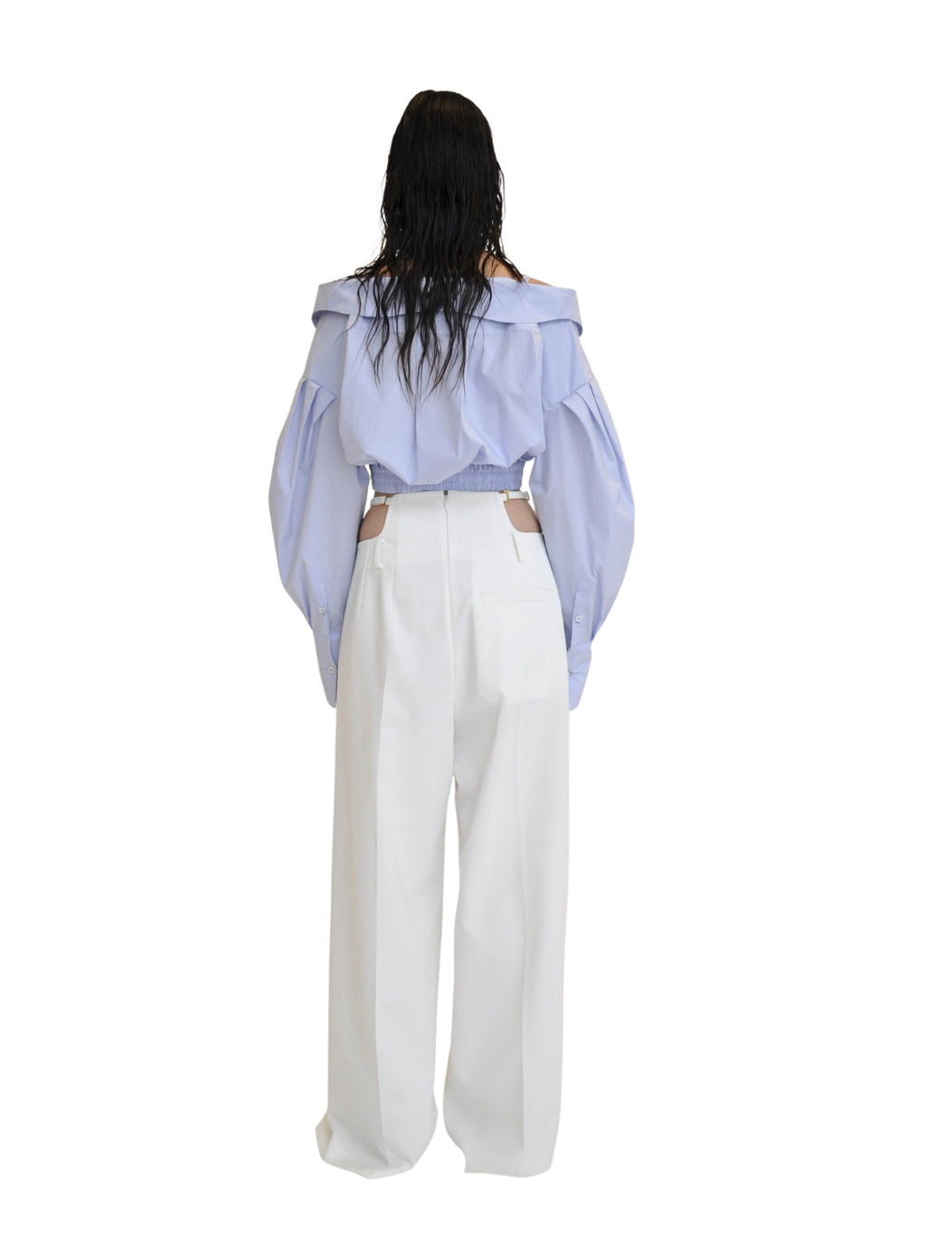 【Pre-Order】High-Waist Wide Pants（WHT）