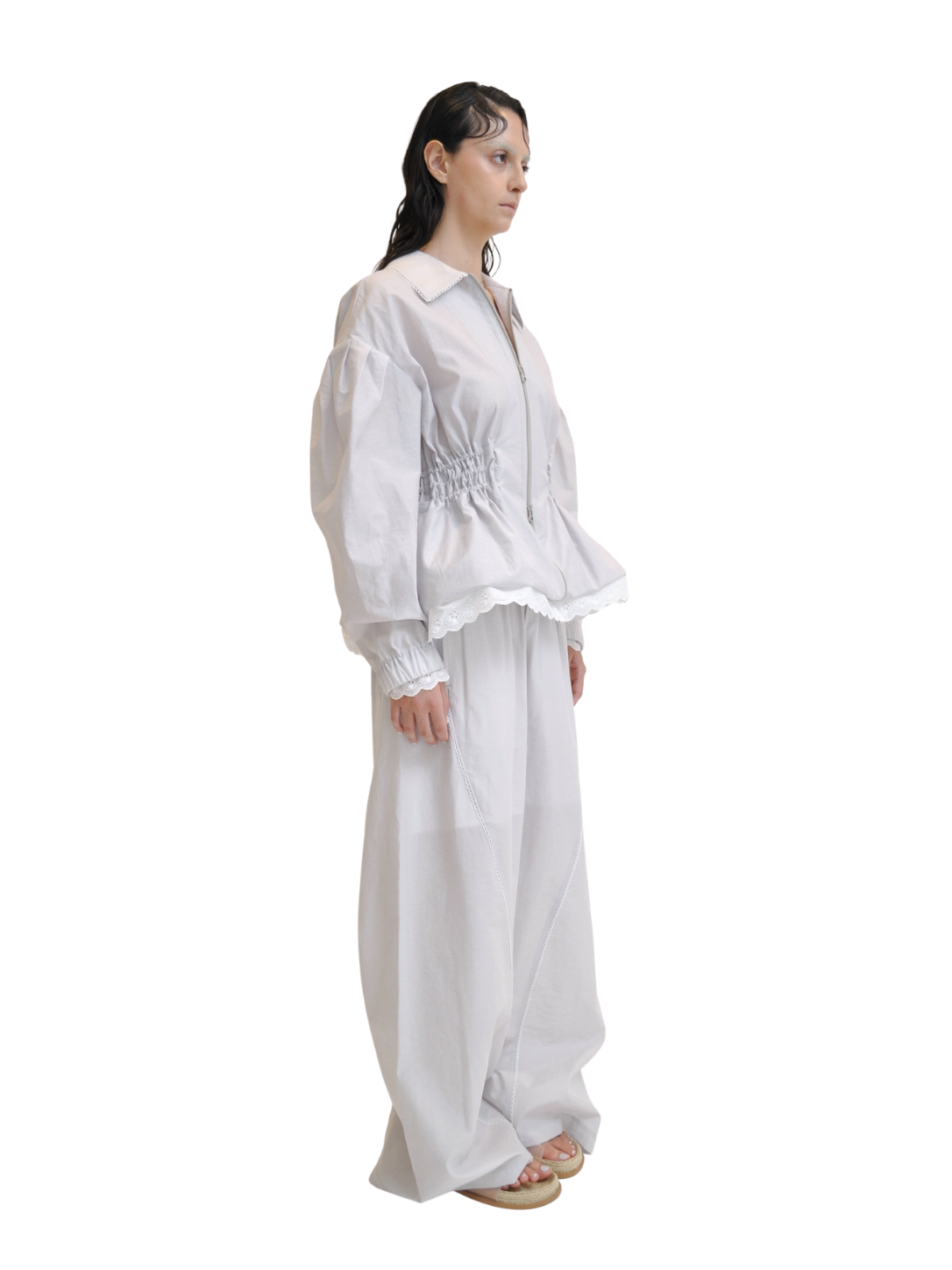 【Pre-Order】Curved Seam Nylon Pants（GRY）