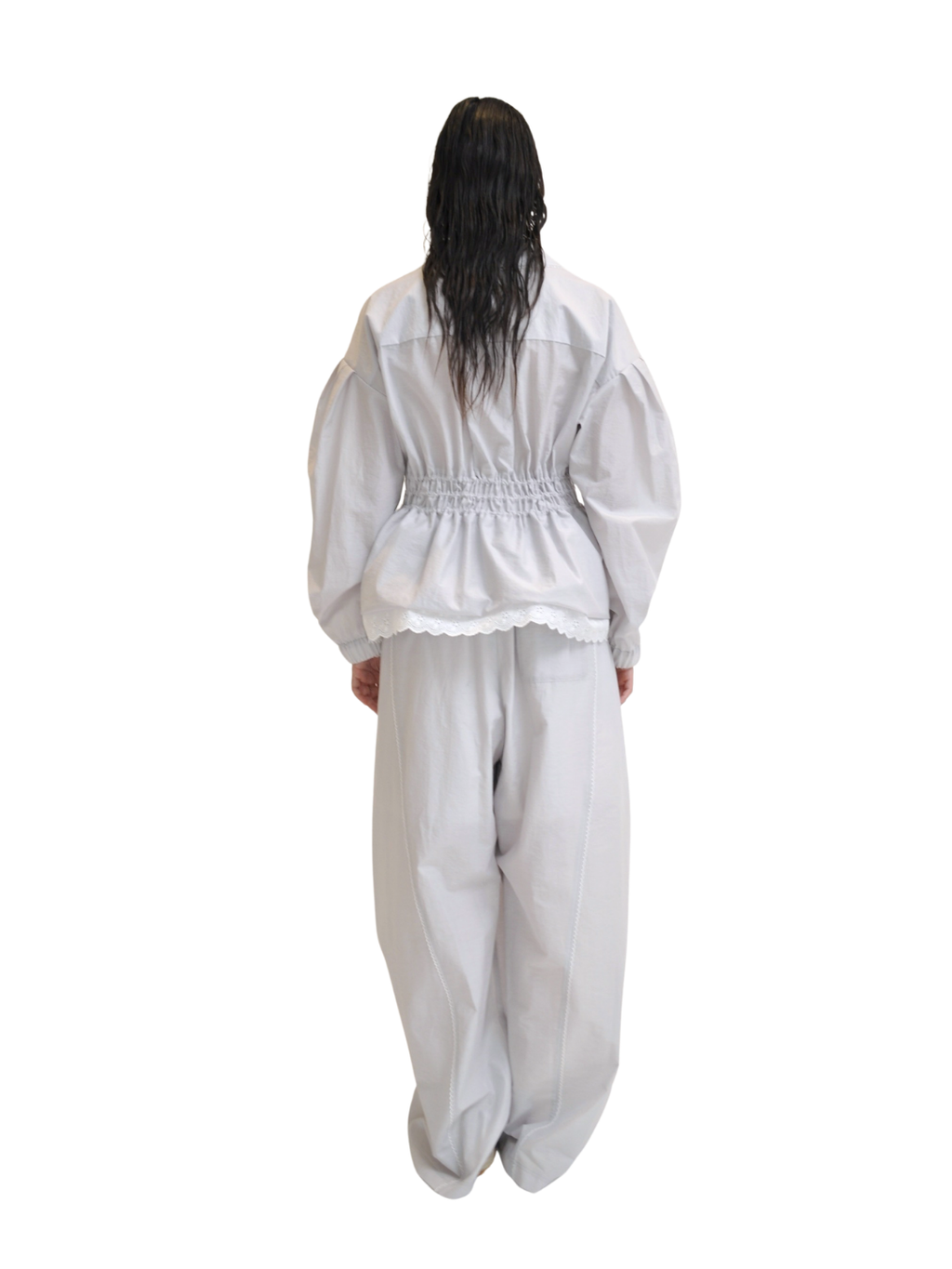 【Pre-Order】Curved Seam Nylon Pants（GRY）