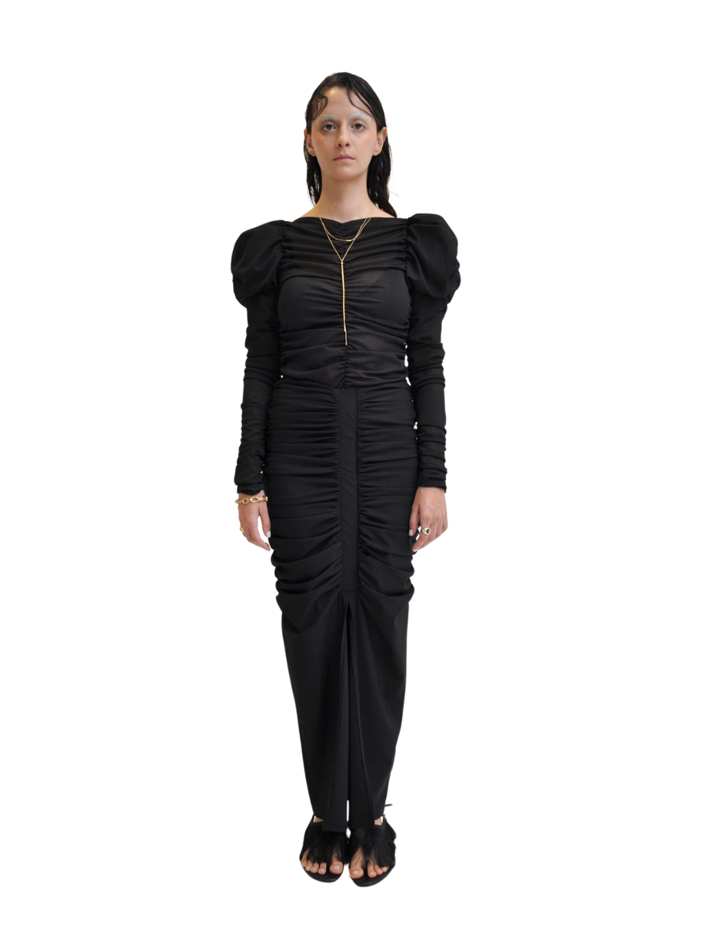 【Pre-Order】Long-Sleeve Puff Top（BLK）