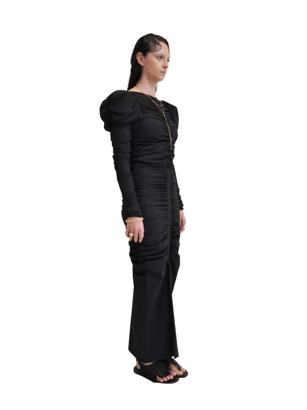 【Pre-Order】Long-Sleeve Puff Top（BLK）