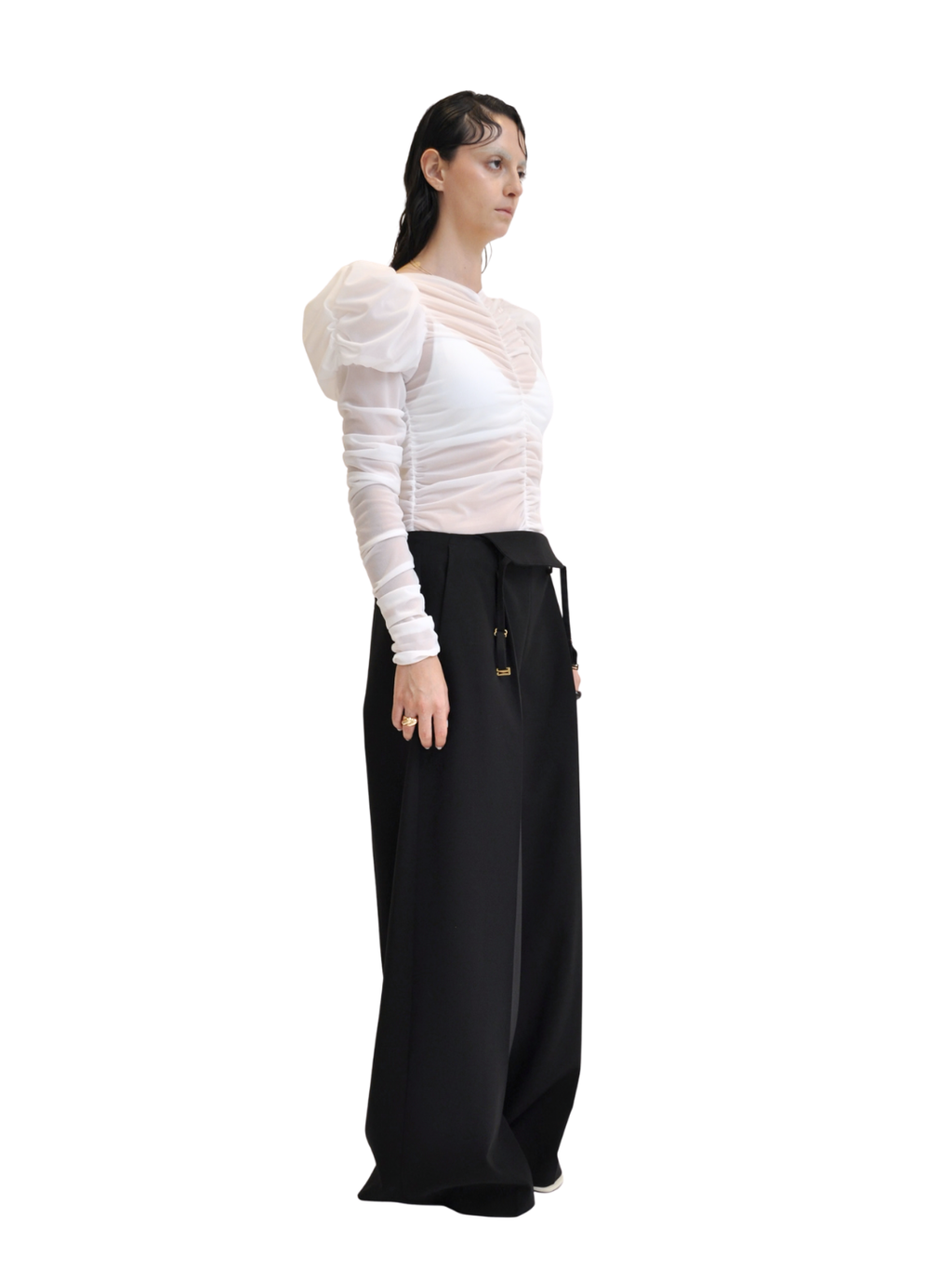 【Pre-Order】Long-Sleeve Puff Top（WHT）