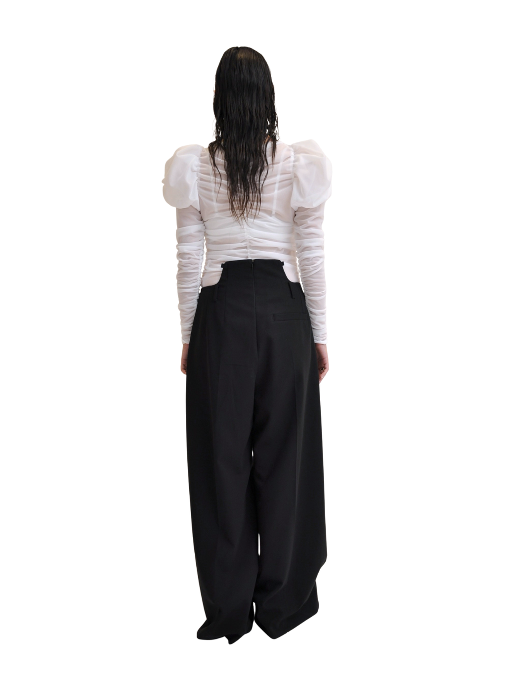 【Pre-Order】Long-Sleeve Puff Top（WHT）