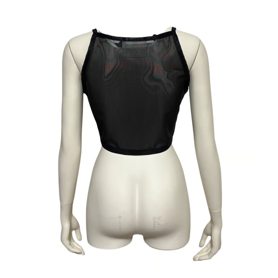 Flower Embroidery Tank Top（BLK）
